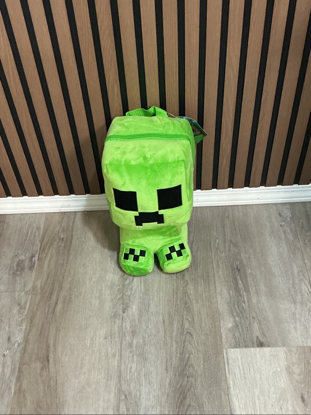 Plush Green Creeper Backpack
